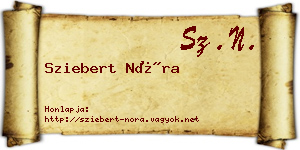 Sziebert Nóra névjegykártya